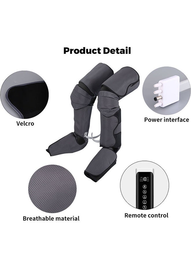 هاهاهاي جهاز تدليك الضغط للساقين، جهاز تدليك الساقين لتحسين الدورة الدموية وتخفيف الألم، جهاز تدليك الساقين بالضغط الهوائي، سهل الاستخدام، استرخاء العضلات، لتخفيف الألم والتورم، هدية للعائلة أو الأصدقاء - Image 2