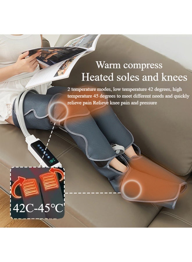 هاهاهاي جهاز تدليك الضغط للساقين، جهاز تدليك الساقين لتحسين الدورة الدموية وتخفيف الألم، جهاز تدليك الساقين بالضغط الهوائي، سهل الاستخدام، استرخاء العضلات، لتخفيف الألم والتورم، هدية للعائلة أو الأصدقاء - Image 4