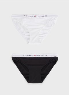 TOMMY HILFIGER Teen 2 Pack Logo Band Bikini Brief  - Image 1