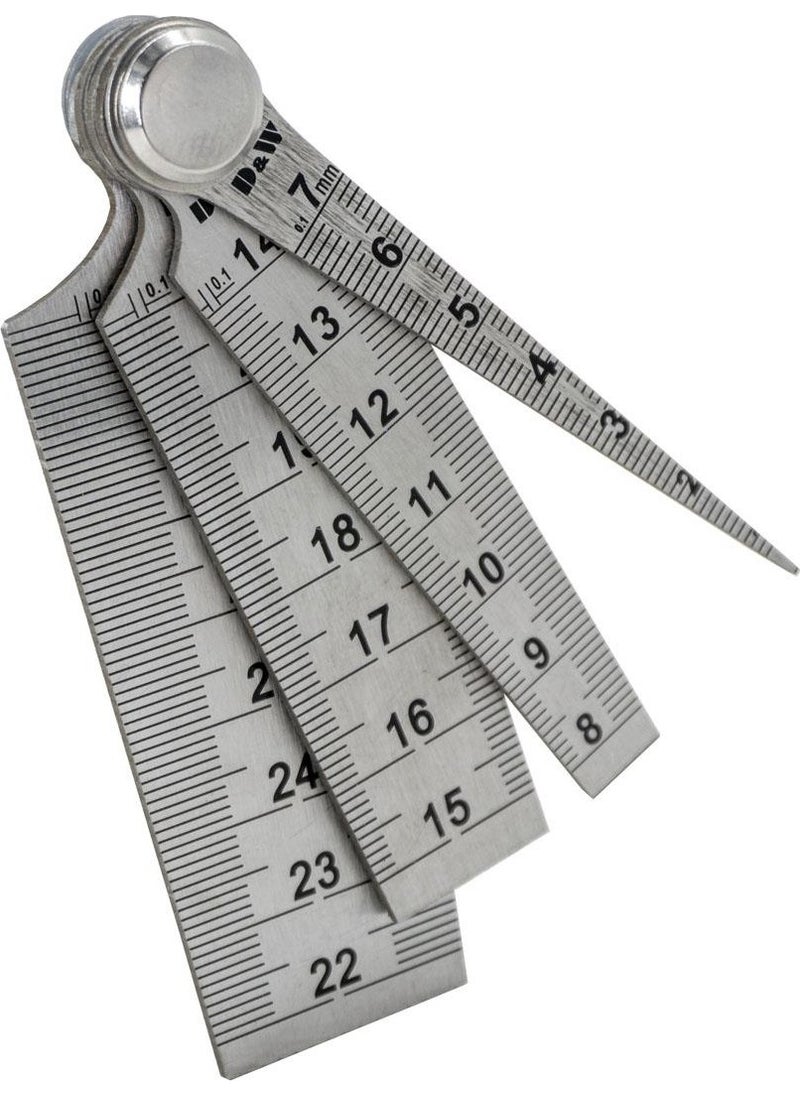 DW Triangle Hole Measuring Ruler 1-29 mm  - Image 1