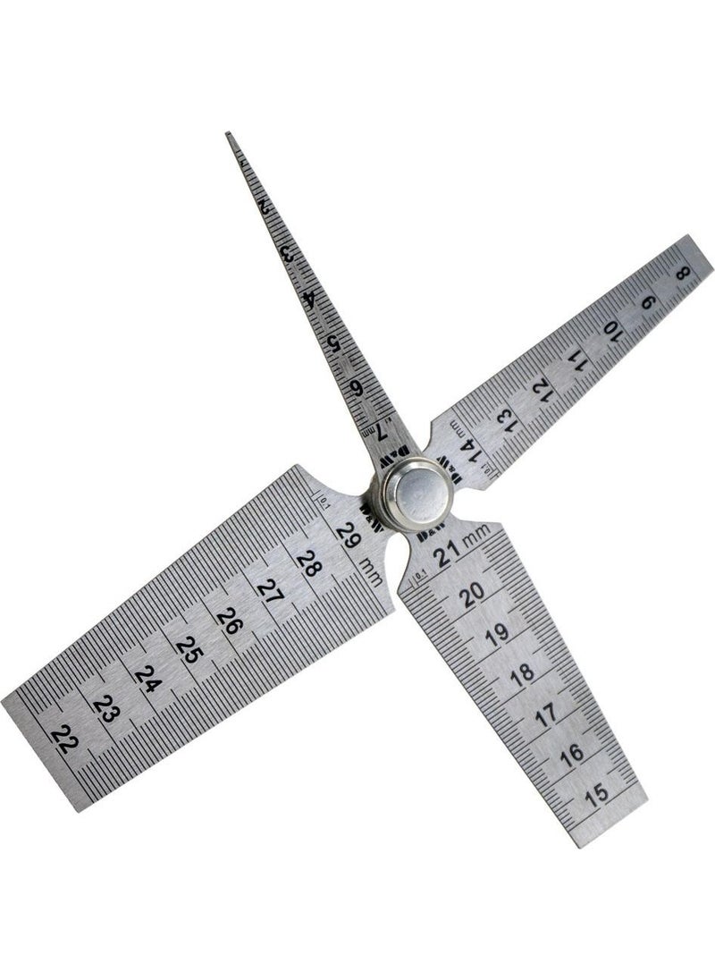 DW Triangle Hole Measuring Ruler 1-29 mm  - Image 2