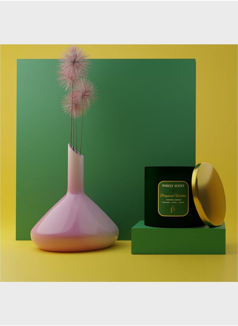 PURELY SCENT Bergamot Waters 100% Soy Wax Candle 410 Grams  - Image 3