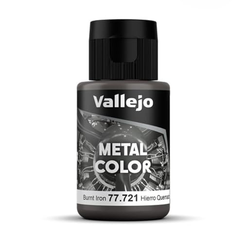 Vallejo - Metal Color | Burnt Iron 32 ml (1.08 fl.oz.) | Faithfully Reproduce Different Metallic Finishes - Image 1