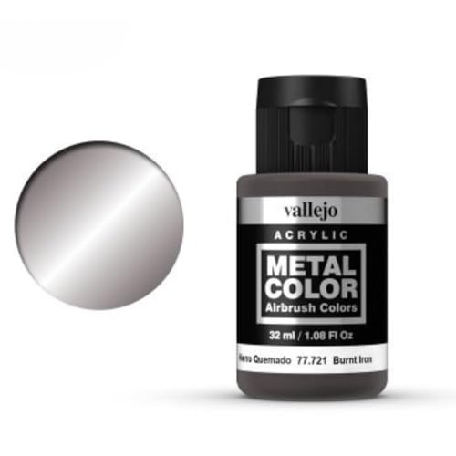 Vallejo - Metal Color | Burnt Iron 32 ml (1.08 fl.oz.) | Faithfully Reproduce Different Metallic Finishes - Image 2