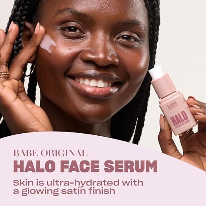 Babe Original Halo Peptide Face Serum for Women, Face Moisturizer Face Cream for Hydrated, Plump & Soothed Skin with Pink Root Extract, Hyaluronic Acid, Peptides & Amino Acids | Cruelty-free and Vegan - Image 2