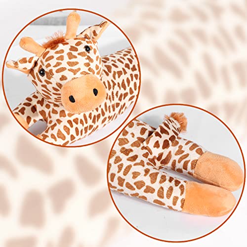 SANFERGE 36 Inch 3LB Heavy Duty Under Door Draft Stopper, Decorative Soundproof Door Draft Blocker, Energy Saving Draft Guard, Giraffe Yellow - Image 3