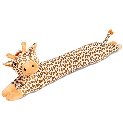 SANFERGE 36 Inch 3LB Heavy Duty Under Door Draft Stopper, Decorative Soundproof Door Draft Blocker, Energy Saving Draft Guard, Giraffe Yellow - Image 1