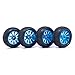 Oisunt 12mm Hex RC Metal Aluminium WheelsTires 3 inch Overall Diameter 110 114 116th RC Tire Set for Hyper GoWltoysHAIBOXINGBEZGARJetwoodBlue - Image 3