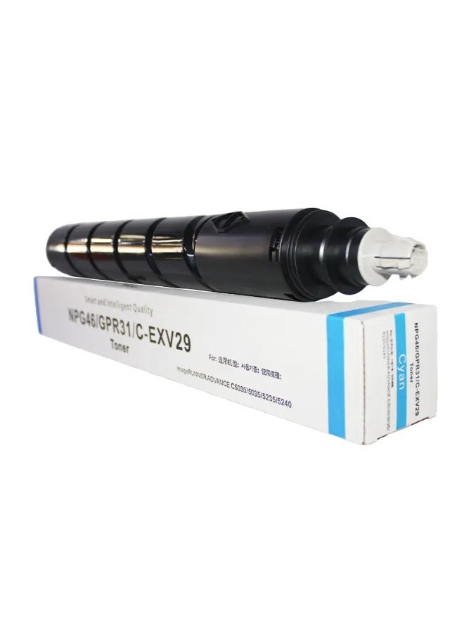 خرطوشة حبر C-EXV 29 سماوي متوافقة مع طابعات Canon imageRUNNER ADVANCE C5030 و C5030i و C5035 و C5035i و C5235 و C5235i و C5240 و C5240i - Image 2