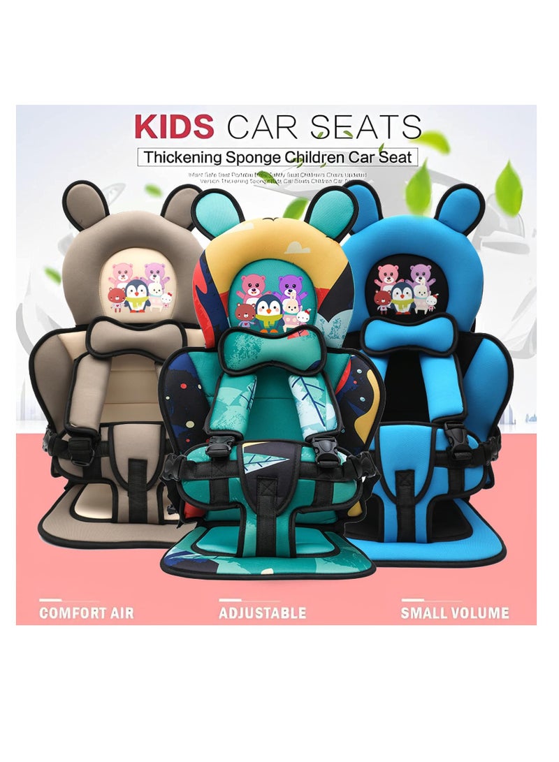 Auto Child Safety Seat Car Portable Seat Belt,Foldable Kids Lightweight Travel Booster Car Seat for Car Protection,Travel Car Seat Accessories for Kids Toddler 0-12 (without cushion) - Image 5