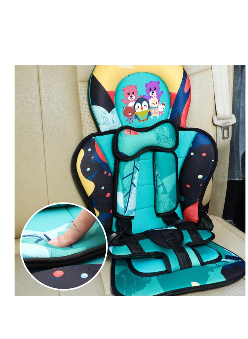 Auto Child Safety Seat Car Portable Seat Belt,Foldable Kids Lightweight Travel Booster Car Seat for Car Protection,Travel Car Seat Accessories for Kids Toddler 0-12 (without cushion) - Image 3