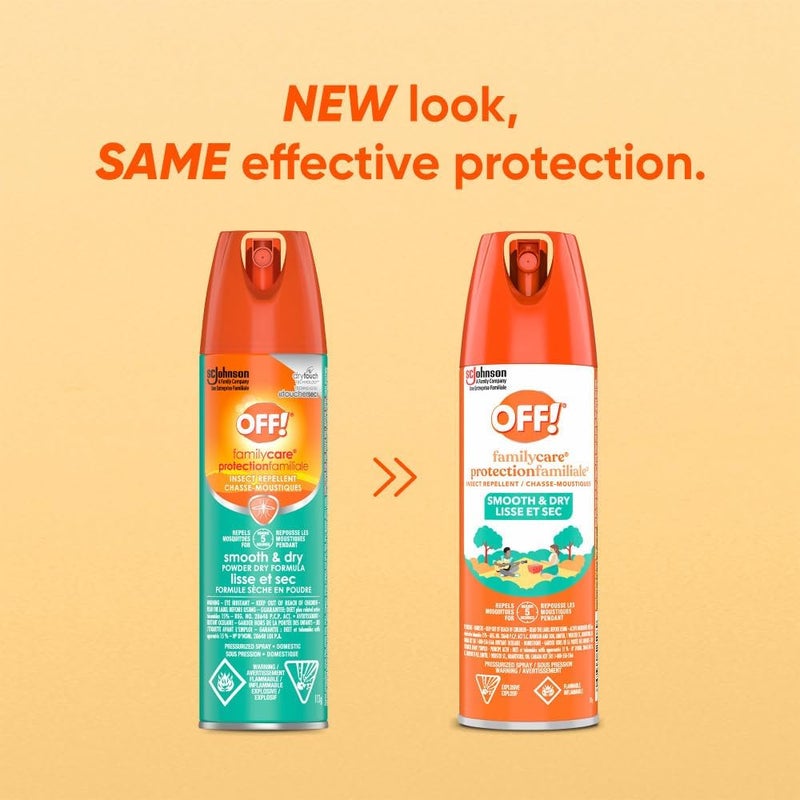 أوف! مزيل حشرات OFF Family Care Insect Repellent Smooth and Dry، 113 جرام - Image 1