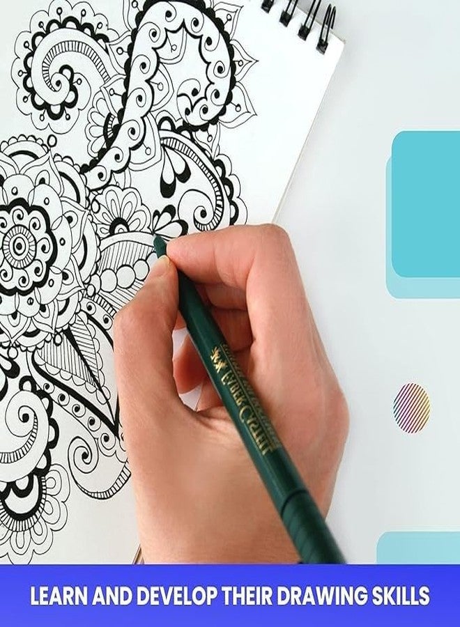 QUAKEL Paper A3 140Gsm Sketch Book/Artist Pad/Drawing Note/Sketch Pad Book 50 Sheets for Students, Artists for Painting, Acrylic, Acadmic,&Proffesional Doodling Graffiti Sketchbooks - Image 2