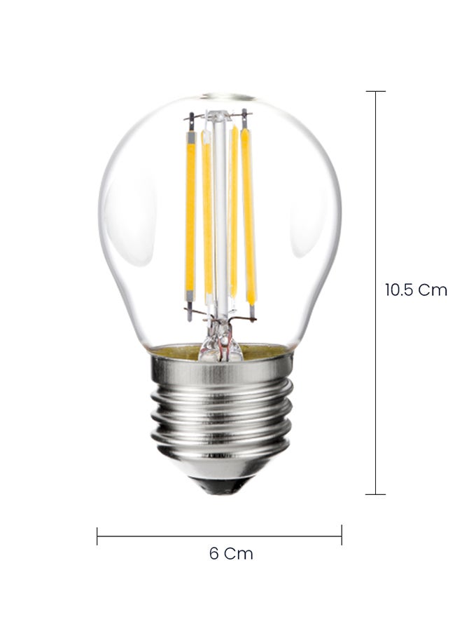 MODI مصباح LED كهرماني D221 G45 4W E27 | ضوء أبيض دافئ بتصميم خيوط | 480 لومن | طراز إيديسون العتيق | زاوية إضاءة 360° | مصباح زجاجي زخرفي - Image 5