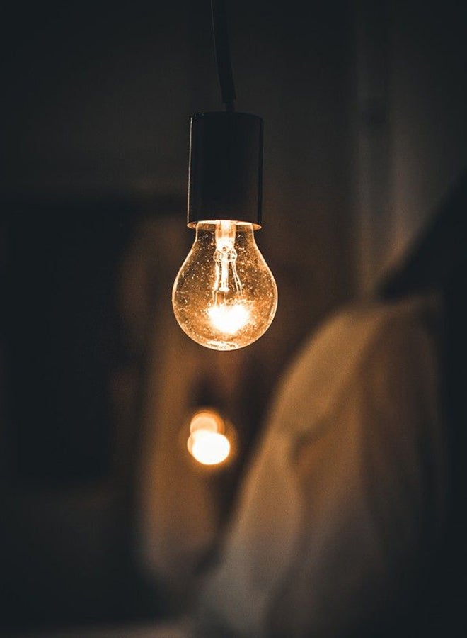 MODI مصباح LED كهرماني D221 G45 4W E27 | ضوء أبيض دافئ بتصميم خيوط | 480 لومن | طراز إيديسون العتيق | زاوية إضاءة 360° | مصباح زجاجي زخرفي - Image 3