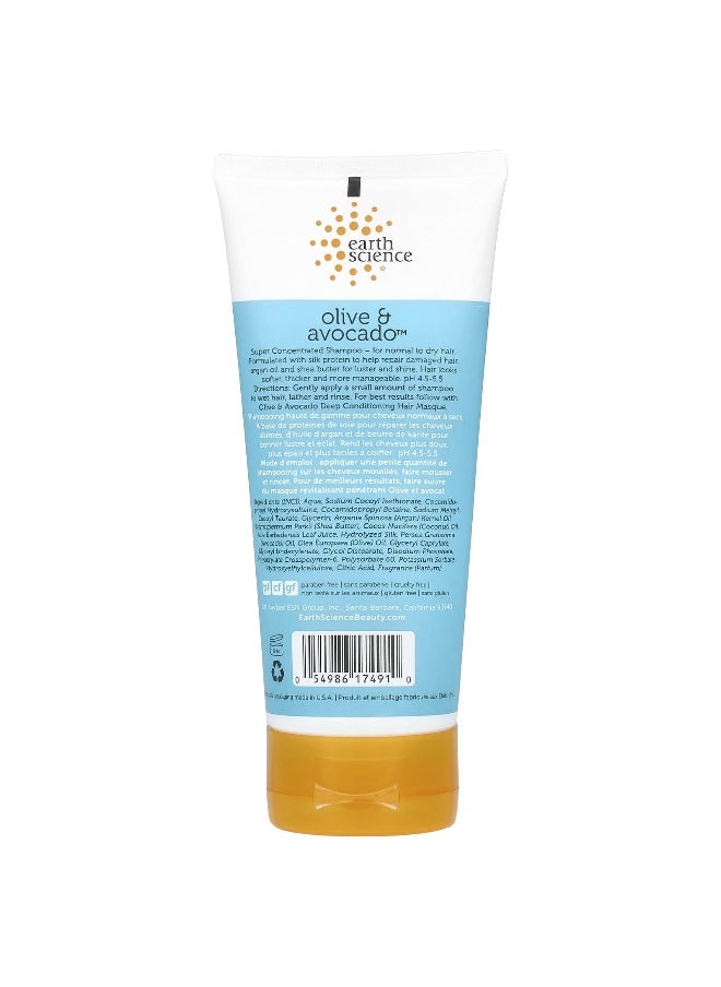 Earth Science Earth Science, Super Concentrated Shampoo, Olive & Avocado™, For Normal to Dry Hair, 6 fl oz (177 ml)  - Image 2