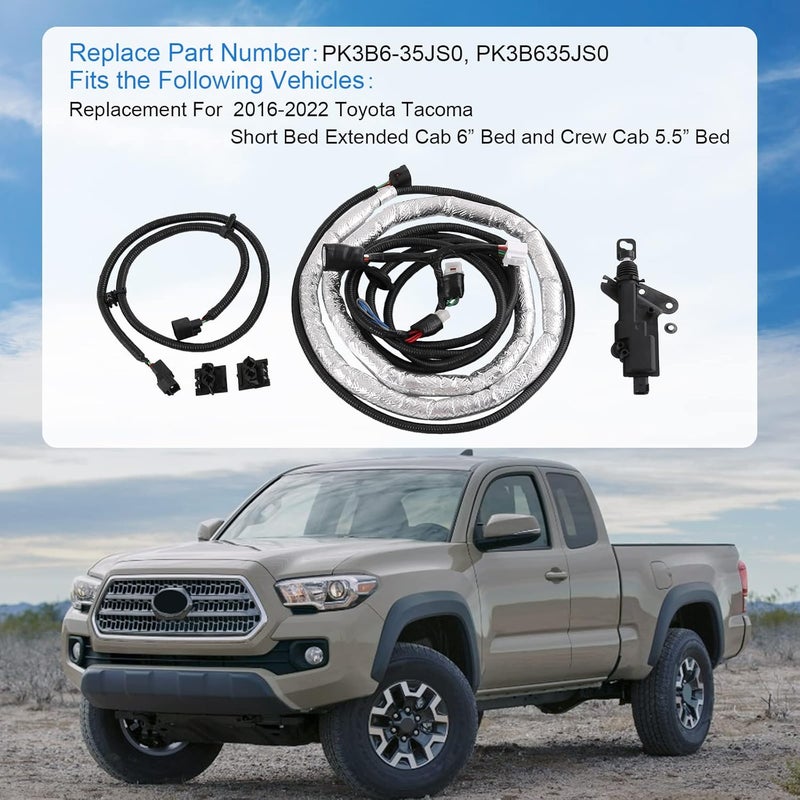 DICMIC Power Tailgate Bed Remote Lock Assembly Kit for 2016-2022 Toyota Tacoma - Image 3