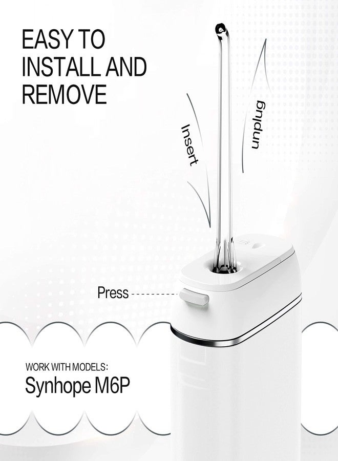SYNHOPE 4pcs Standard Type Replacement Tips for SYNHOPE Mini Portable Water Flosser - Image 5