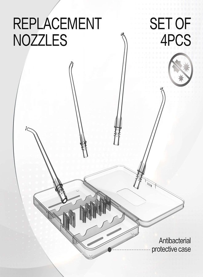 SYNHOPE 4pcs Standard Type Replacement Tips for SYNHOPE Mini Portable Water Flosser - Image 2