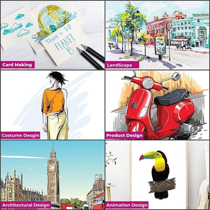 Oytra Sketch Pens 48 Colors/Set Dual Twin Tip Sketching Alcohol Markers for Manga Portrait Illustration Anime Drawing Fashion Architectural Drawings Painting - Image 5