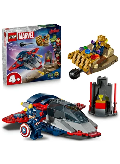 LEGO Marvel Captain America vs. Thanos Building Toy 76319 (Age 4+, 107 Pieces)