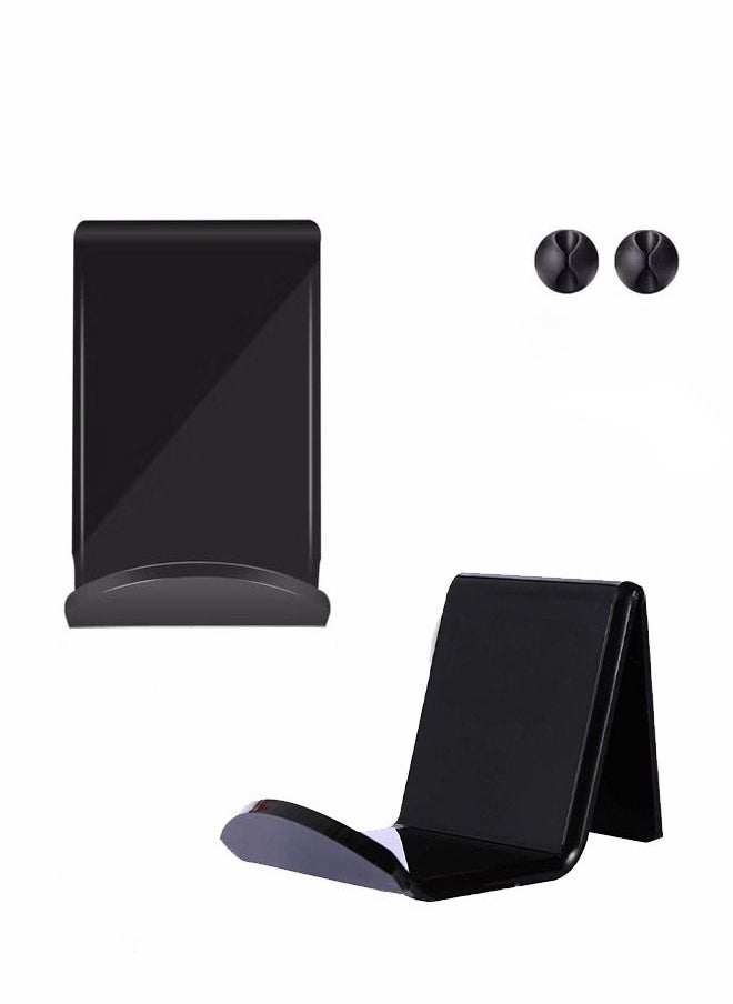 SYOSI - Under Desk Desktop Controller Holder Stand (2 Pack) for XBOX ONE PS4 PS5 STEAM SWITCH PC Universal Gamepad Controller Accessories with Cable ClipsCreate Exclusive Game Fortresses Black - Image 1