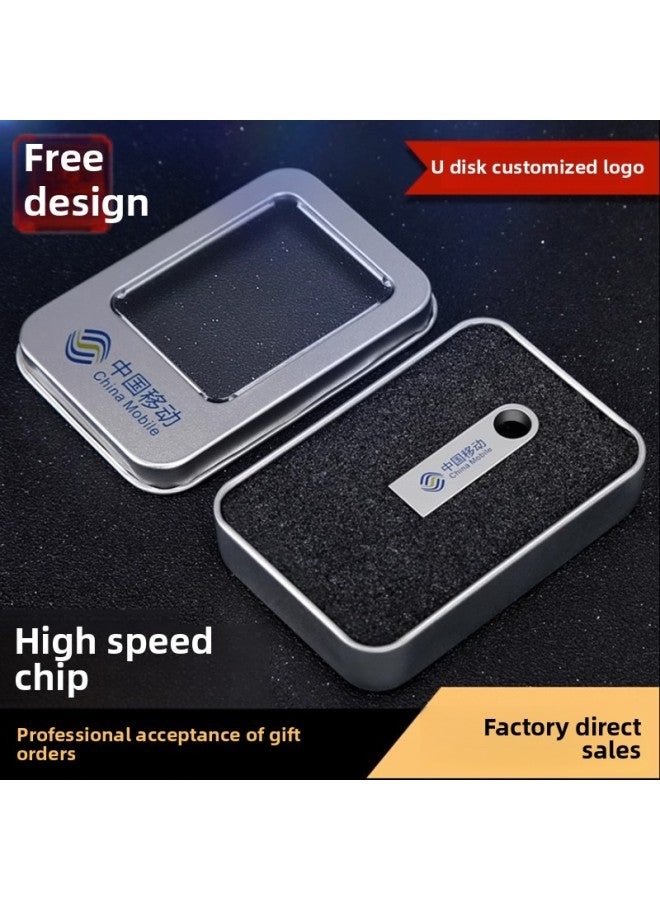U Disk Can Be Customized Logo Manufacturers 16g Metal U Disk 8g Enterprise Exhibition 32g Advertising Gifts 64g USB Wholesale-color:5 Years Warranty-capacity:128m-256g Can Be Customized  - Image 1
