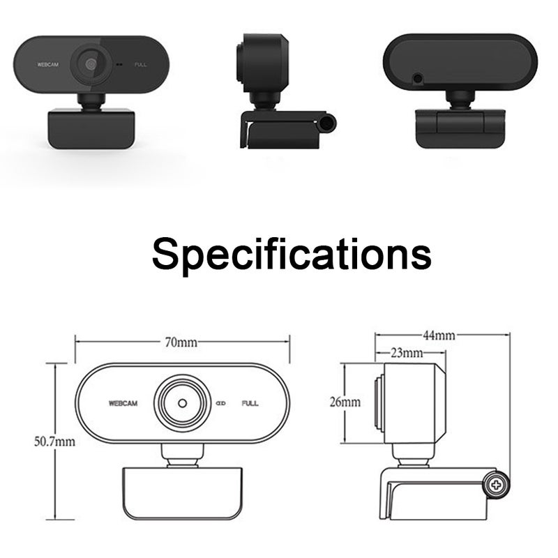 USB2.0 1080P FHD Webcam 2M Pixel Video Web Camera with Microphone for Computer Laptop - Image 2