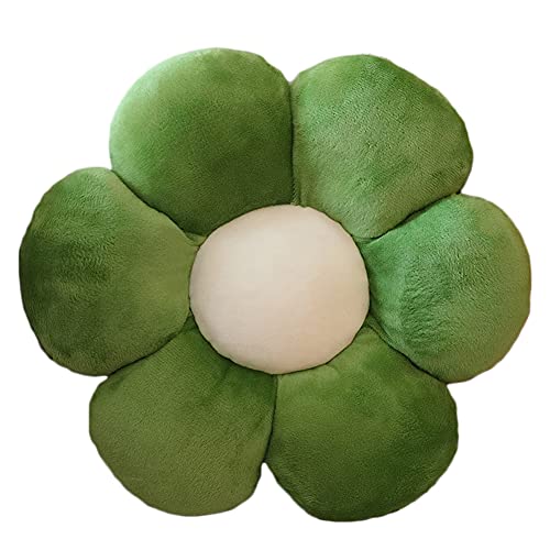 AVSHUB Sunflower Shaped 6 Kali Cute Preppy Decorative Throw Pillow|Floor Cushion with Fibre Filling for Aesthetic Decoration (T-Green, 50CM) - Image 2