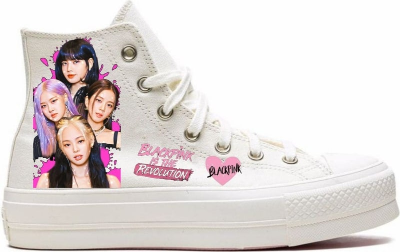 Amazoon Desing Amazon Design Blackpink Jisoo Lisa Jennie Printed Sneakers  - Image 1