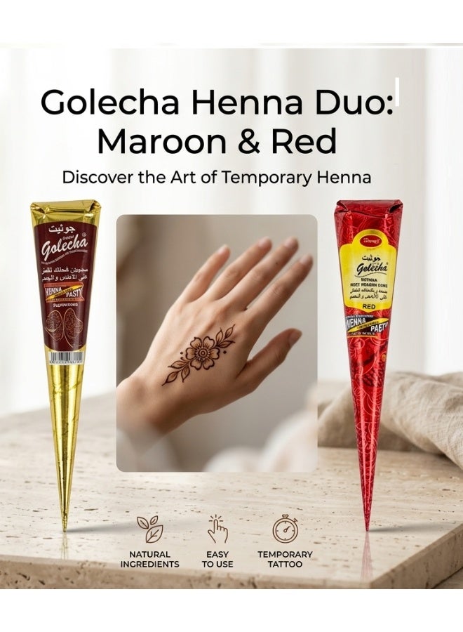 Golecha Magic Henna Paste MAROON +RED - Image 1