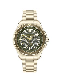 Kenneth Cole New York Kenneth Cole New York 44mm Automatic Men's Watch with Green Dial & Gold Stainless Steel Bracelet  - Image 4