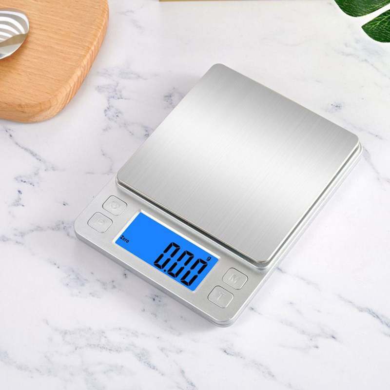 Digital Food Scale: 5.51 X 4.13 X 0.69 In, Silver - High Precision Kitchen Scale for Weight Loss, Meal Prep, Baking - Image 4