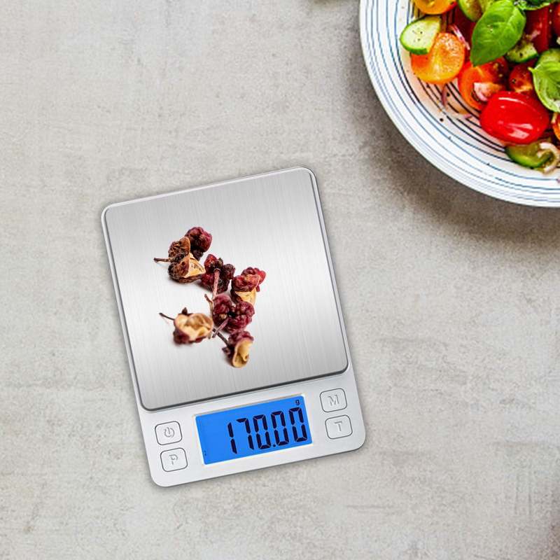 Digital Food Scale: 5.51 X 4.13 X 0.69 In, Silver - High Precision Kitchen Scale for Weight Loss, Meal Prep, Baking - Image 3