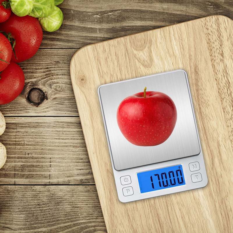 Digital Food Scale: 5.51 X 4.13 X 0.69 In, Silver - High Precision Kitchen Scale for Weight Loss, Meal Prep, Baking - Image 5