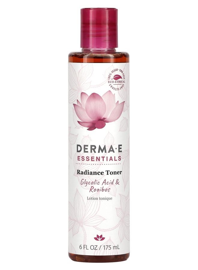 derma-e Essentials Radiance Toner Glycolic Acid & Rooibos  6 fl oz (175 ml)