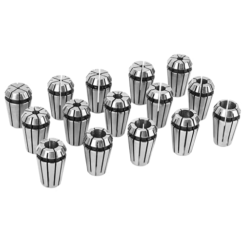 SILIVN 14pcs ER20 Spring Collet Set for CNC Engraving Machine and Milling Lathe Tool Workholding Engraving Collets (1/16",3/32",1/8",5/32",3/16",7/32",1/4",9/32",5/16",11/32",3/8",13/32",7/16",1/2") - Image 1