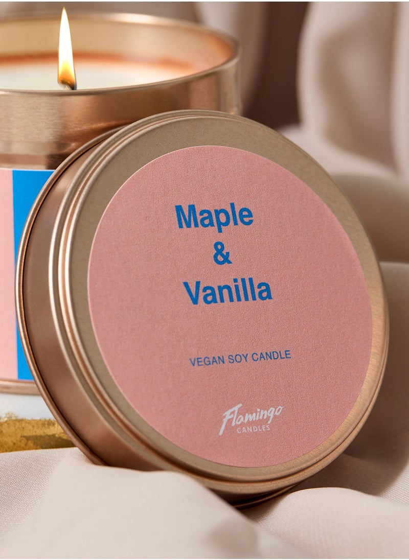 Maple & Vanilla Coral & Blue Stripe Tin Candle - pzsku/Z4914F6866116AC8413BAZ/45/_/1742374963/6299f6b4-b293-4769-8c3b-964cf55be574