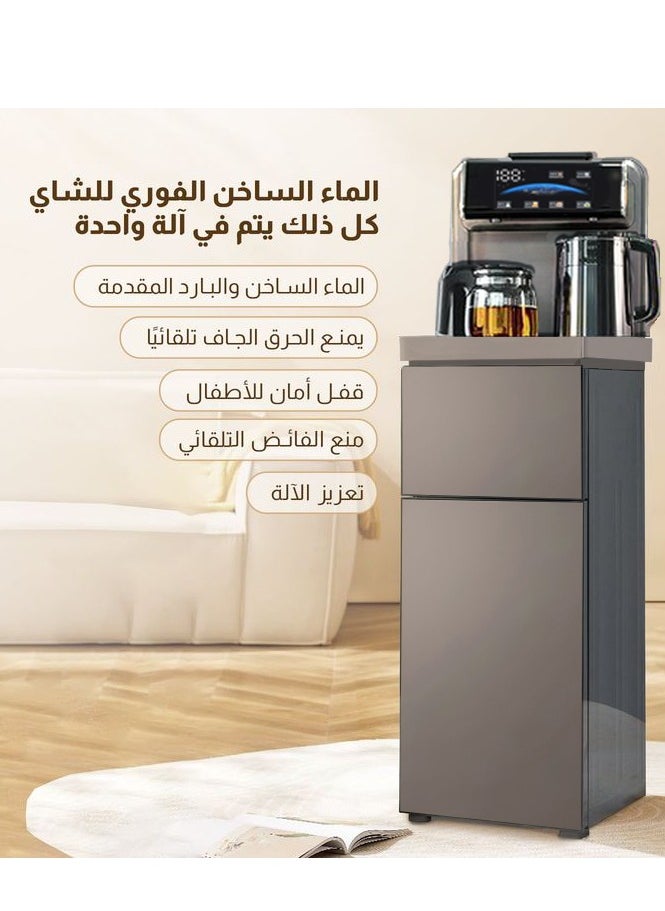 جيرزون موزعات المياه، ماكينة صنع الشاي، موزع مياه عمودي منزلي، غلاية، خزانة، موزع أوتوماتيكي بالكامل لزجاجات سعة 3 أو 5 جالون، مثالي للمكتب والمنزل (ذهبي أنيق)  - Image 3