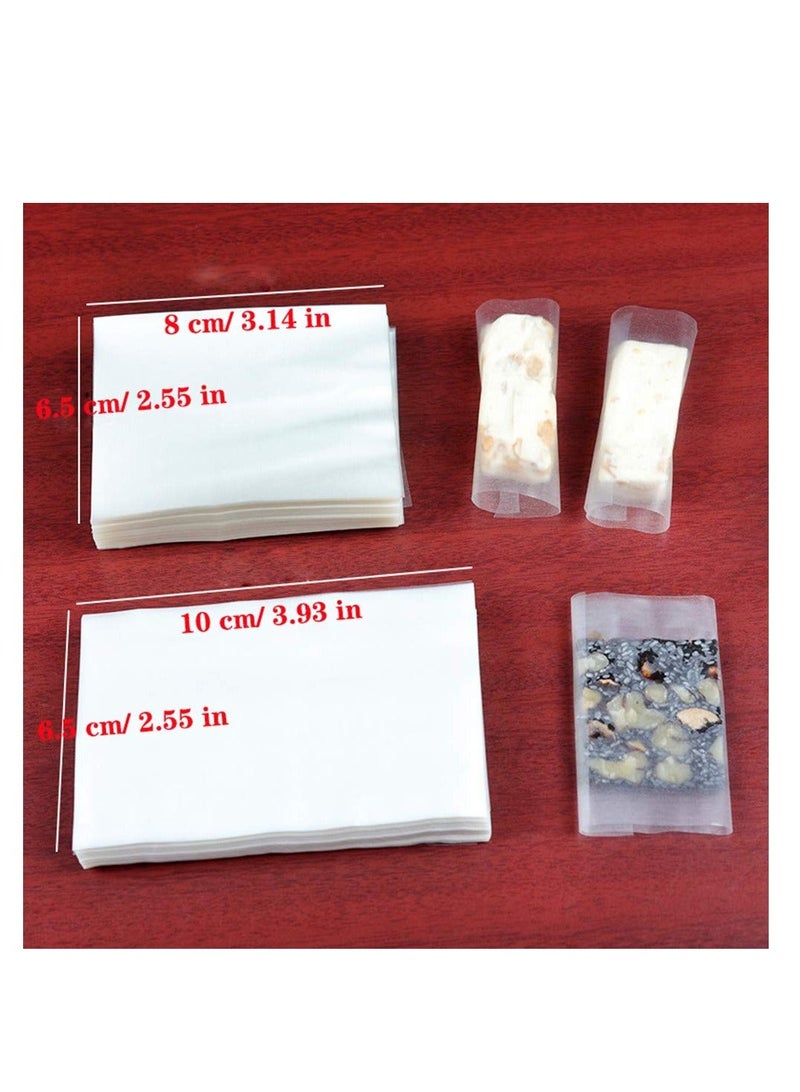 Edible Rice Paper Nougat Paper Package,1000 Sheets Glutinous Chocolate DIY Home Candy Wrappers for Food Decoration (2.55X3.14 in) - Image 3