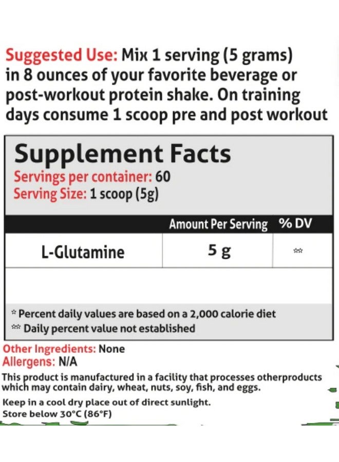 FRONTLINE FORMULATIONS Glutamine, Unflavored, Essentials, Train Harder, Recover Faster, Increase Endurance, Veteren Owned and Operated (60 Servings, Glutamine) - Image 2