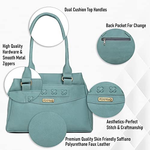 Fostelo Women's Kanye Nest Satchel Tote Handbag for Women | Ladies Purse | Stylish Shoulder Bag | Gift For Women | Grey - Image 2
