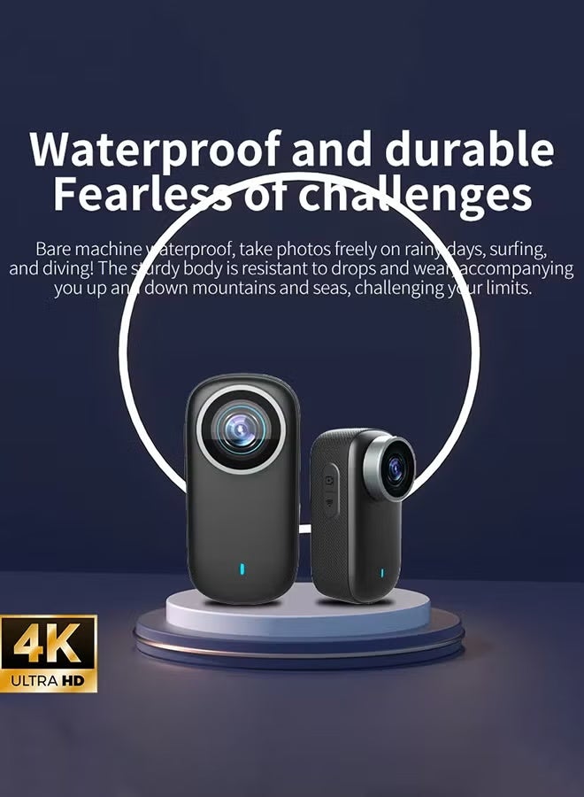 BlueFire 4K Portable WiFi Mini Sports Camera Magnetic Mount Action Camera for Bike, Motorcycle, Pet, and Travel | 130° Ultra-Wide Angle, IP65 Waterproof, USB-C Rechargeable UHD Body Cam | 3-Hour Battery Life, Simultaneous 4K/2K/1080P Recording | Magnetic Clip, Handlebar & Waterproof Mounts Included | Compact Outdoor Adventure Camera for Cyclists, Pet Owners, Vloggers, and Security Monitoring | Lightweight, Durable, and Easy to Mount WiFi Mini Camera - Image 2