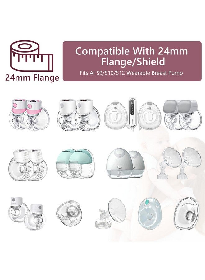 Parner Flange Inserts 21mm for Momcozy S9/S9pro/S10/S12/S12pro/Medela/Tsrete/Spectra/Bellababy etc 24mm Wearable Breast Pump, Reduce 24mm Tunnel Down to Correct Size - 6PCS - Image 3
