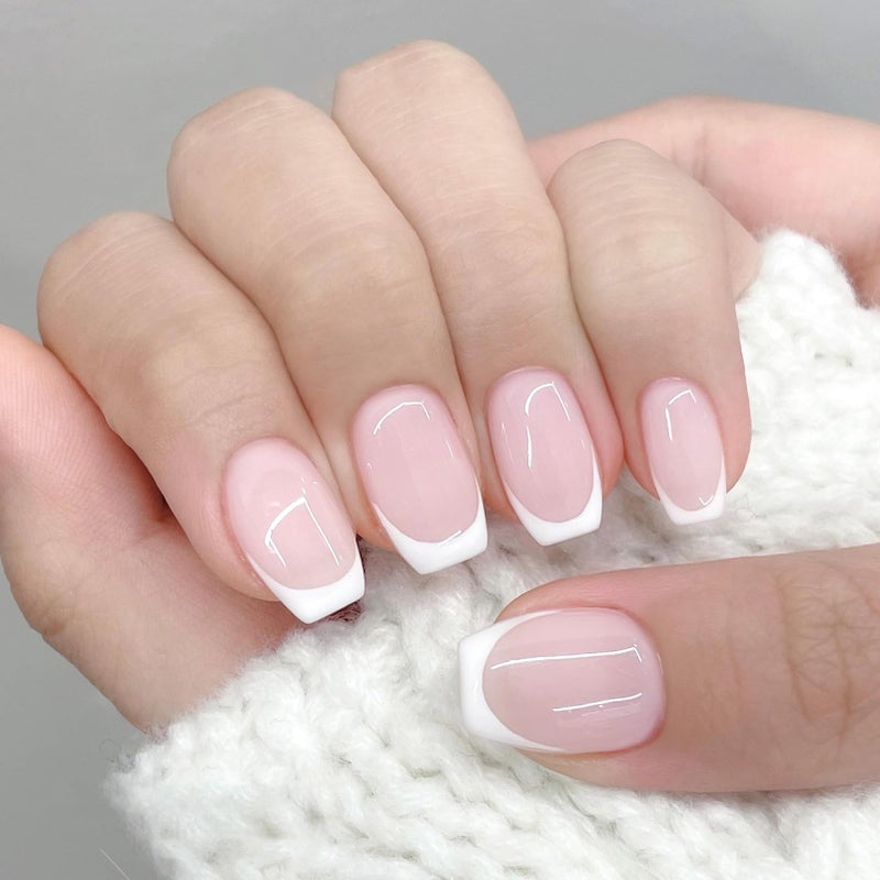 Born Pretty French Manicure Kit, Nail Stamper and 2Pcs Gel Nail Polish, Include Jelly Milky Pink White Colors for French Tip, U V Light Cure - Image 5