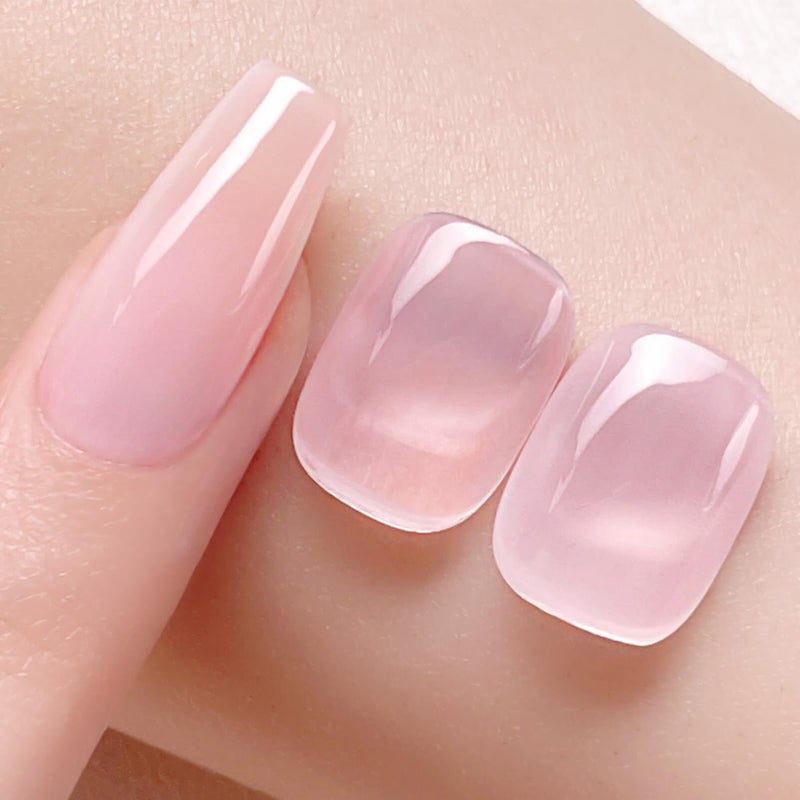 Born Pretty French Manicure Kit, Nail Stamper and 2Pcs Gel Nail Polish, Include Jelly Milky Pink White Colors for French Tip, U V Light Cure - Image 2