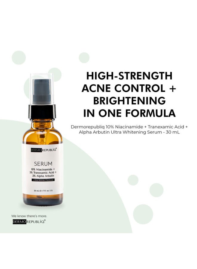 DERMA REPUBLIQ سيروم ديرموريبليك 10% نياسيناميد + 3% حمض ترانيكساميك + 2% ألفا أربوتين الأبيض الفائق - 30 مل - Image 2