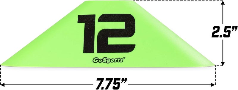 GoSports Modern Sports Cones - 12 Pack with Numbered Cones for Soccer, Basketball, Football Training - Image 3