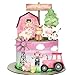 ELEFOCUS Pink Farm Cake Toppers for Farm Animals Birthday Decoration 14 Pcs Farm Animals Cake Becorations Birthday Party Supplies Cow Birthday Party Supplies - Image 3