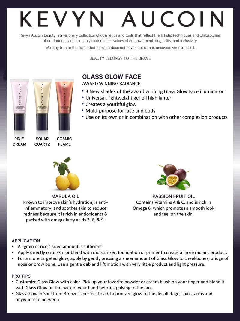 Kevyn Aucoin Glass Glow Face, Solar Quartz: Multi-purpose universal dewy highlighter for face and body. Creates glowing youthful-looking hydrated skin with a glassy complexion. Makeup artist go to. - Image 4